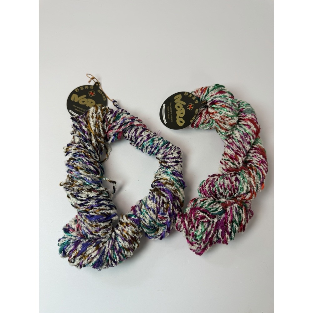 NORO Airisu Rayon & Silk Blend Novelty Yarn Lot Of 2